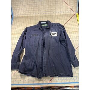 Old Vintage Work Shirt Ernie's Machine Company Large, Made In USA